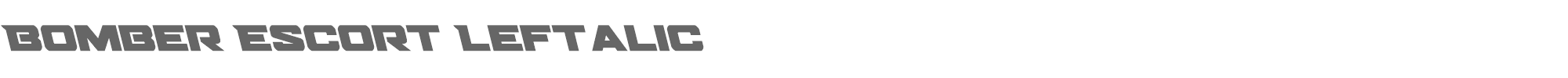 Bomber Escort bomberescortleft.ttf font preview