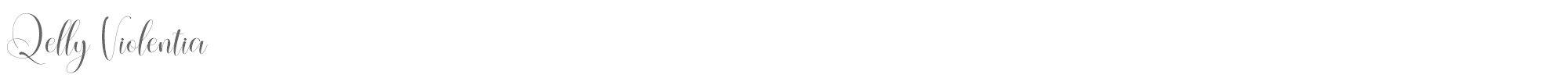 Sample characters Qelly Violentia Font