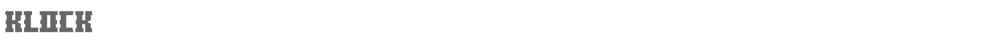Sample characters Klock Font
