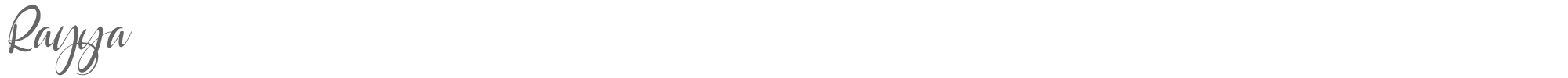 Sample characters Rayya Font