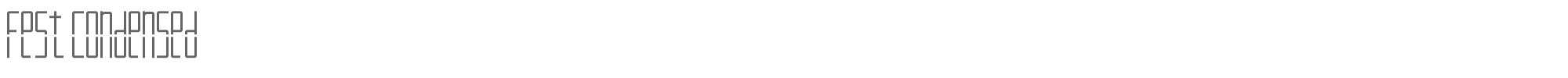 Sample characters Fest Condensed Font