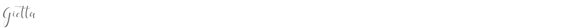 Sample characters Gietta Font