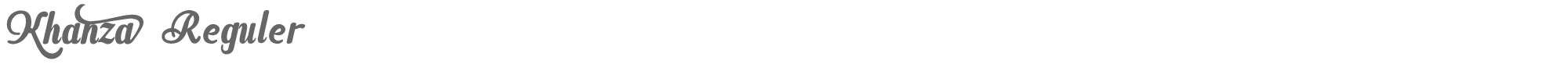 Sample characters Khanza Font