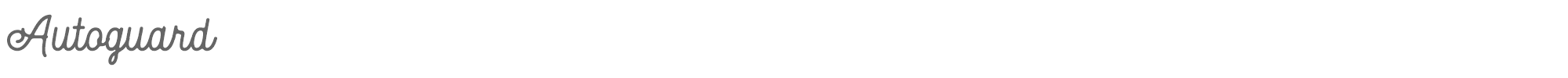 Sample characters Autoguard Font
