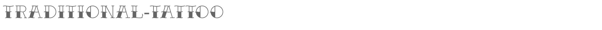 Sample characters Traditional Tattoo Font