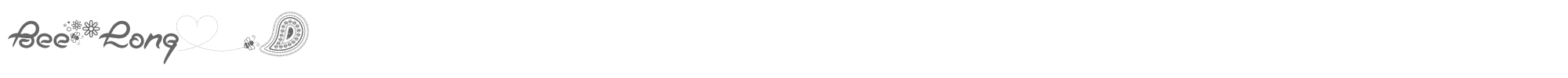 Sample characters Bee Long Font