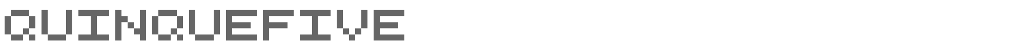 Sample characters QuinqueFive Font