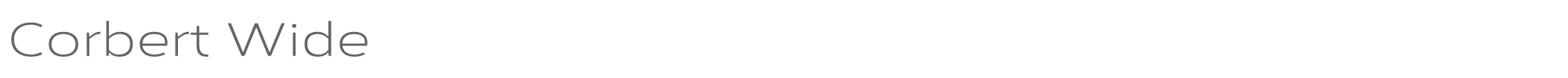 Sample characters Corbert Wide Font