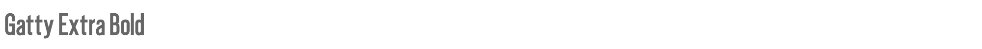 Sample characters Gatty Font