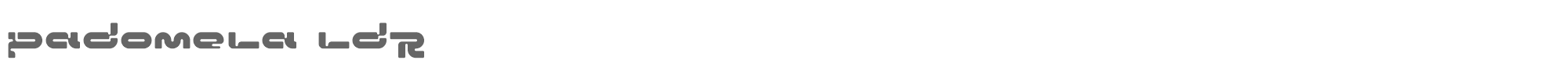 Sample characters Padomela LDR Font