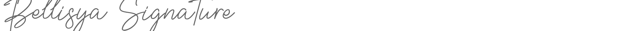 Sample characters Bellisya Signature Font