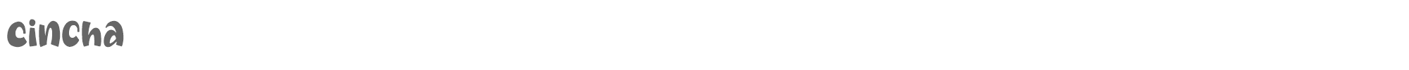 Sample characters Cincha Font