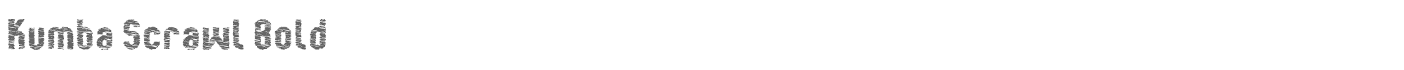 Sample characters Kumba Scrawl Font