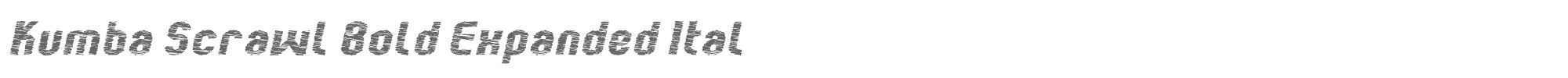 Kumba Scrawl Kumba_Scrawl_Bold_Exp_It.otf font preview