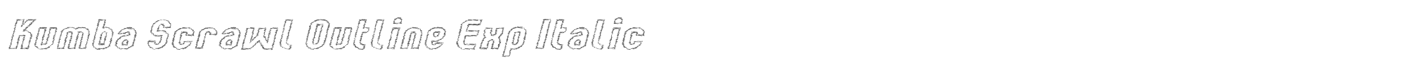 Kumba Scrawl Kumba_Scrawl_Outline_Exp_It.otf font preview