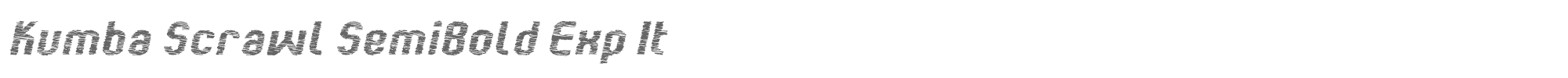 Kumba Scrawl Kumba_Scrawl_SemiBold_Exp_It.otf font preview
