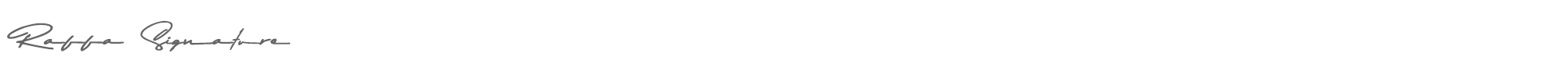 Sample characters Raffa Signature Font