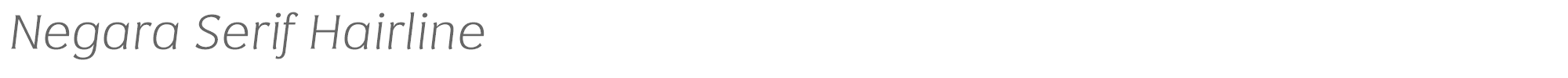 Negara Serif NegaraSerif-HairlineItalic.otf font preview