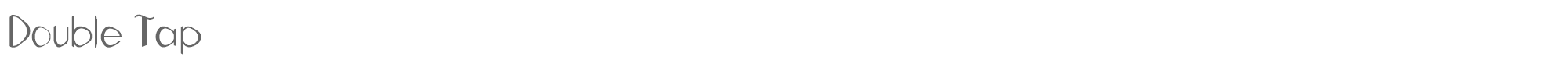 Sample characters Double Tap Font