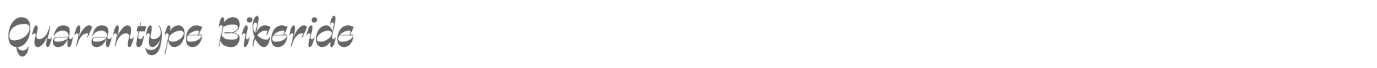 Quarantype Bikeride Bikeride.ttf font preview