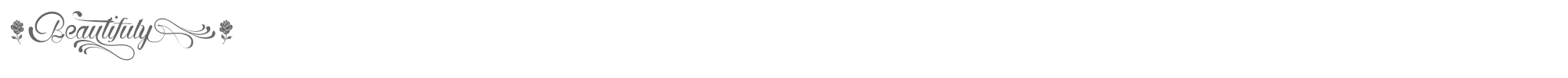 Sample characters Beautifuly Font