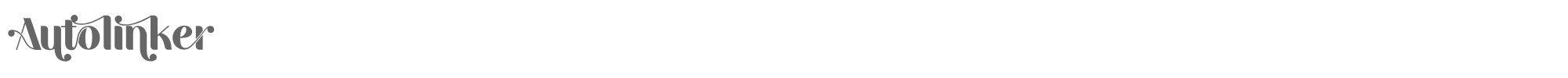 Sample characters Autolinker Font