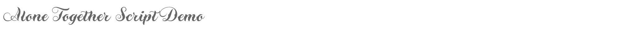 Sample characters Alone Together Script Font