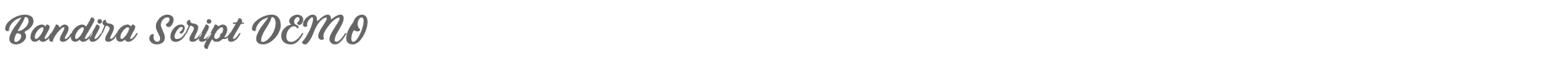 Sample characters Bandira Script Font