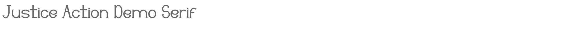 Sample characters Justice Action Serif Font