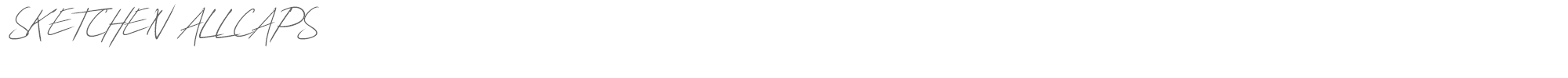 Sample characters Sketchen Allcaps Font