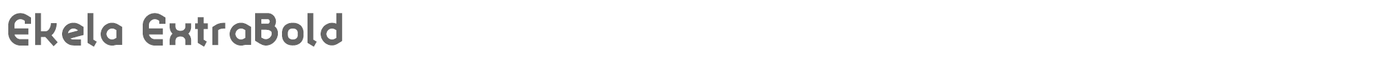 Sample characters Ekela Font
