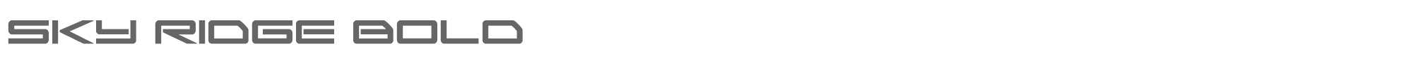 Sample characters Sky Ridge Font