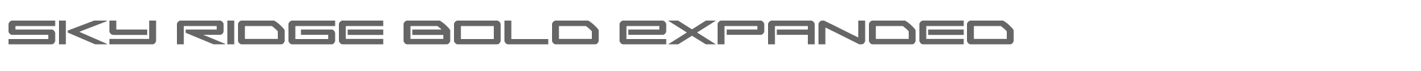 Sky Ridge skyridgboldexpand.ttf font preview