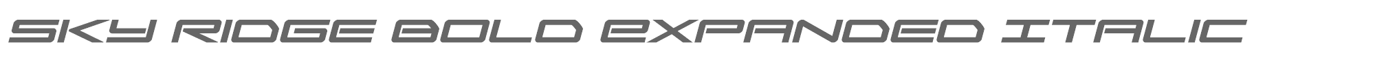 Sky Ridge skyridgboldexpandital.ttf font preview