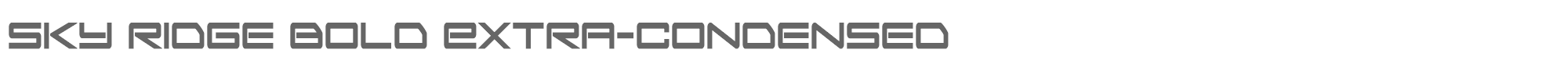 Sky Ridge skyridgboldextracond.ttf font preview