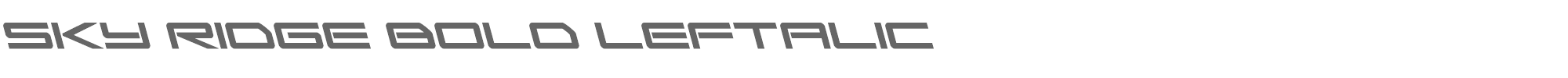 Sky Ridge skyridgboldleft.ttf font preview
