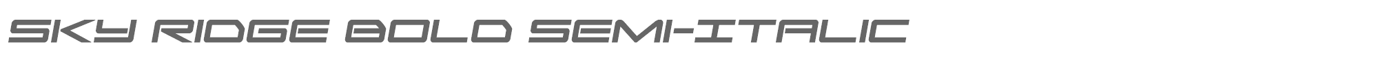 Sky Ridge skyridgboldsemital.ttf font preview