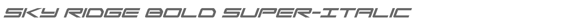 Sky Ridge skyridgboldsuperital.ttf font preview
