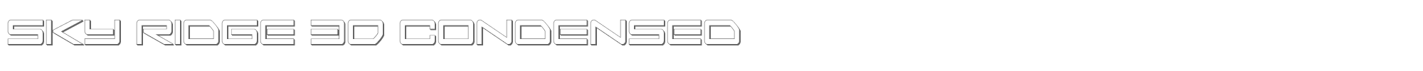 Sky Ridge skyridge3dcond.ttf font preview