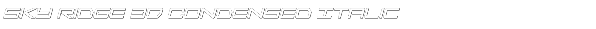 Sky Ridge skyridge3dcondital.ttf font preview