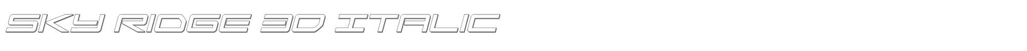 Sky Ridge skyridge3dital.ttf font preview