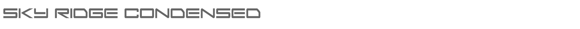 Sky Ridge skyridgecond.ttf font preview
