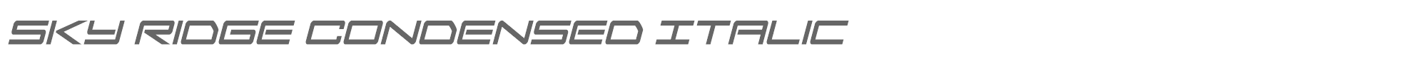 Sky Ridge skyridgecondital.ttf font preview