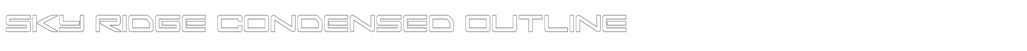 Sky Ridge skyridgecondout.ttf font preview