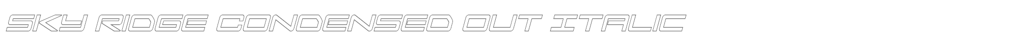 Sky Ridge skyridgecondoutital.ttf font preview