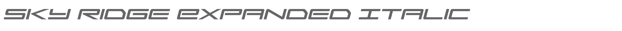 Sky Ridge skyridgeexpandital.ttf font preview