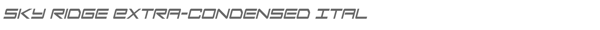 Sky Ridge skyridgeextracondital.ttf font preview