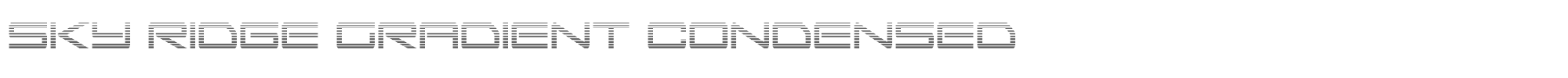 Sky Ridge skyridgegradcond.ttf font preview