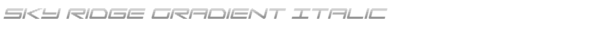 Sky Ridge skyridgegradital.ttf font preview