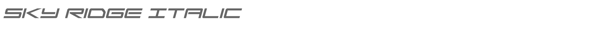Sky Ridge skyridgeital.ttf font preview